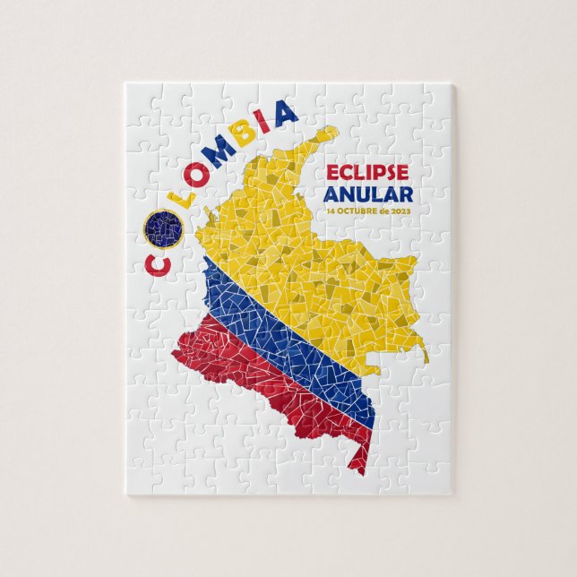 Quebra-cabeça do Eclipse Anular da Colômbia (Vertical)