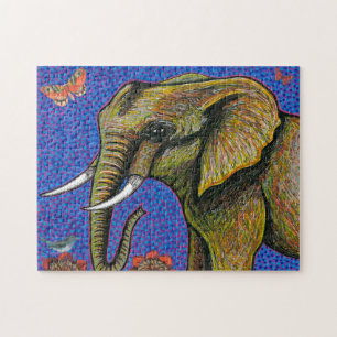 Quebra-cabeça do elefante africano