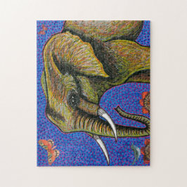 Quebra-cabeça do elefante africano