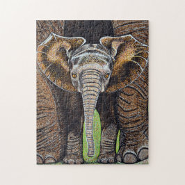 Quebra-cabeça do elefante do bebê