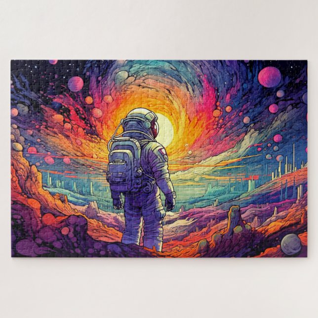 Quebra-cabeça Do espaço e além da ilustração (Horizontal)