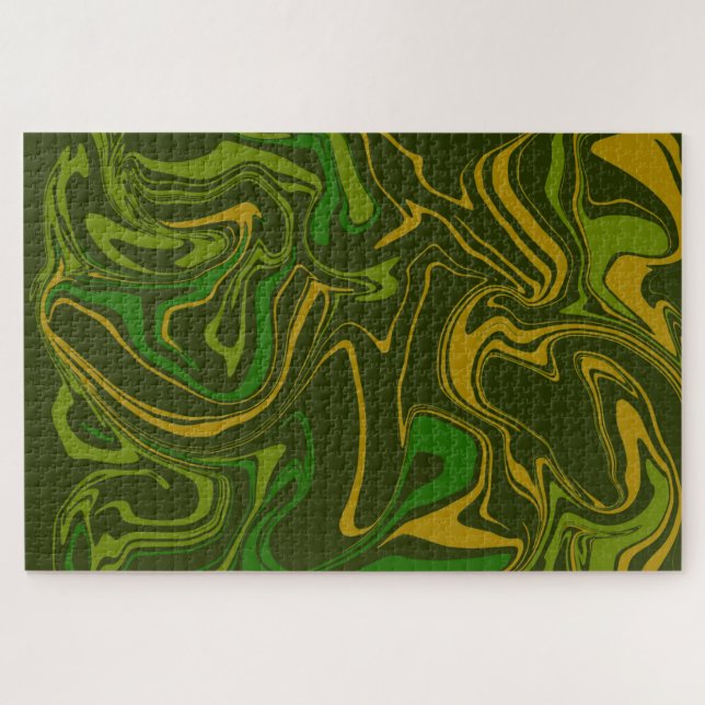 Quebra-cabeça do Exército Camo Marble Melt Psyched (Horizontal)