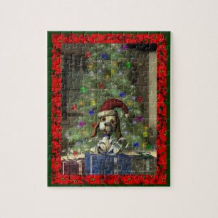 Quebra-cabeça do filhote de cachorro de Yule