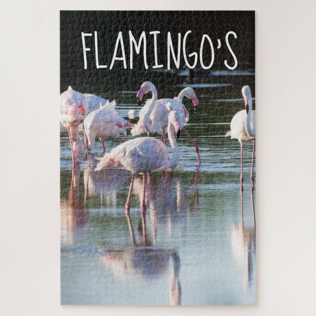 Quebra-cabeça do Flamingo Rosa da Natureza (Vertical)