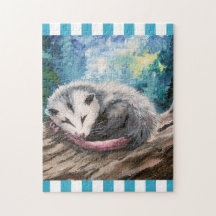 quebra-cabeça do gambá dormindo