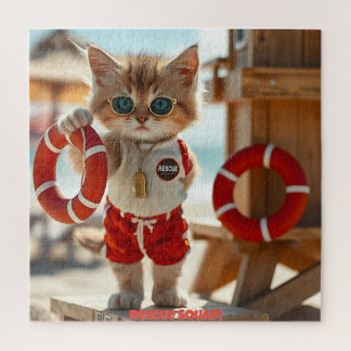 😎 Quebra-cabeça do Gatinho Salvavidas - Vibração