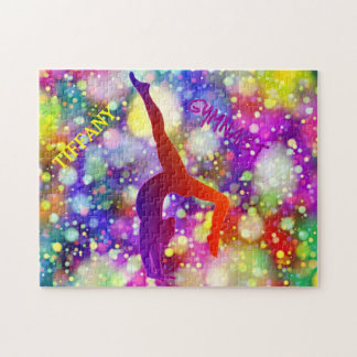 Quebra-cabeça do ginasta com nome personalizado.