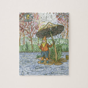 Quebra-cabeça do gnomo da chuva