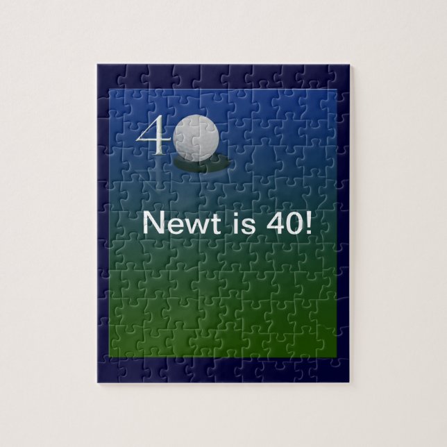 Quebra-cabeça do golfe do aniversário de 40 anos (Vertical)