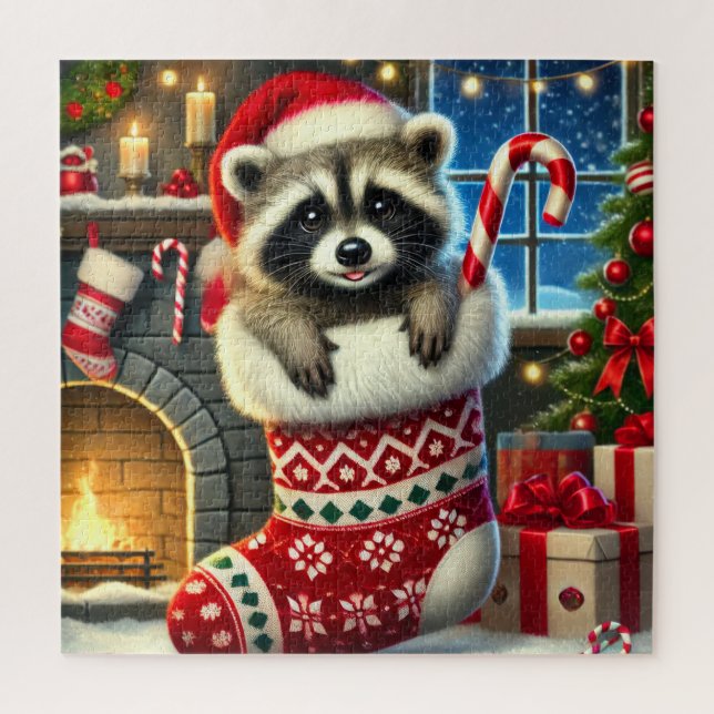 Quebra-cabeça do Guaxinim de Natal (Vertical)