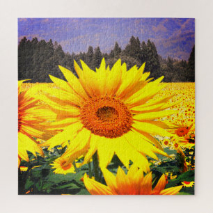 Quebra-cabeça do Jardim das Flores Sunflores