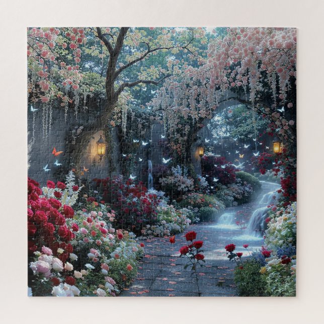 Quebra-cabeça do Jardim de Rosas Secreto (Vertical)