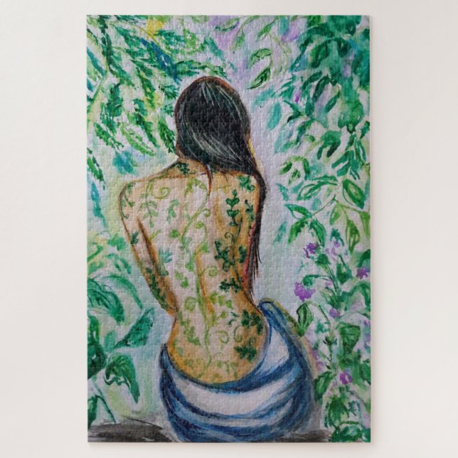 Quebra-cabeça do Jardim Secreto - Mulher Natureza (Vertical)