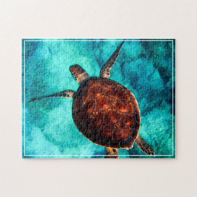 Quebra-cabeça do jogo da tartaruga marítima (Horizontal)