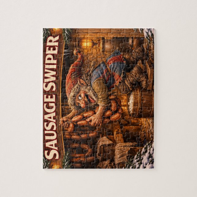 quebra-cabeça do ladrão de salsicha Yule Lad (Vertical)