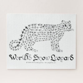 Quebra-cabeça do Leopardo da Neve do Mundo