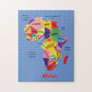 Quebra-cabeça do mapa africano