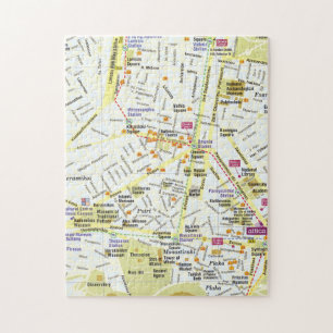 Quebra-cabeça do mapa da cidade de Atenas da