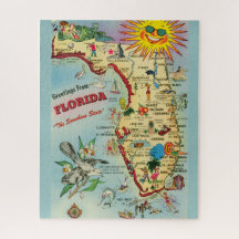 Quebra-cabeça do Mapa da Flórida 16x20