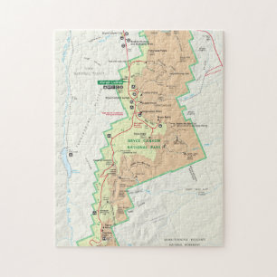 Quebra-cabeça do mapa da garganta de Bryce