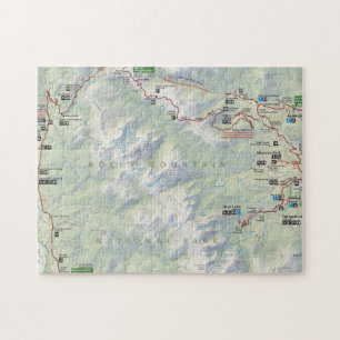 Quebra-cabeça do mapa da montanha rochosa