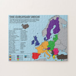 Quebra-cabeça do mapa da União Europeia