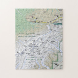 Quebra-cabeça do mapa de Denali (Alaska)