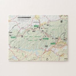 Quebra-cabeça do mapa de Great Smoky Mountains