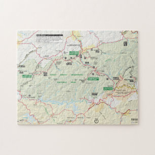 Quebra-cabeça do mapa de Great Smoky Mountains