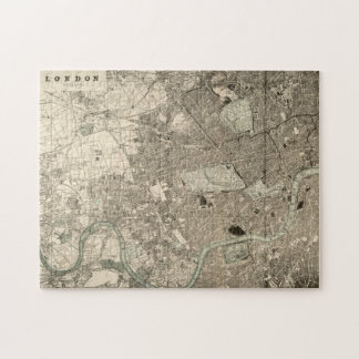 Quebra-cabeça do mapa de Londres do vintage