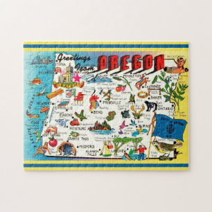 Quebra-cabeça do mapa do Oregon