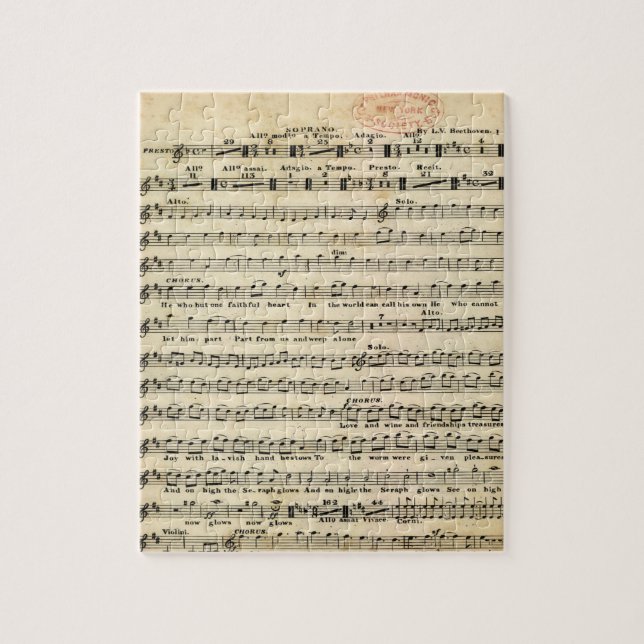 Quebra-cabeça do no. 9 da sinfonia de Beethoven (Vertical)