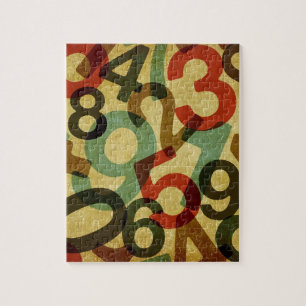 Quebra-cabeça do número do vintage