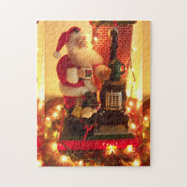 Quebra-cabeça do Papai Noel Vintage (Vertical)