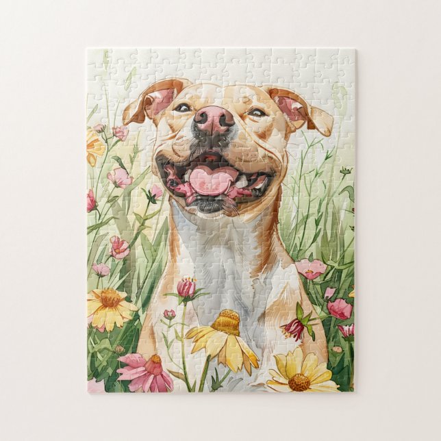 Quebra-cabeça do Pit Bull – Diversão com Cachorro  (Vertical)