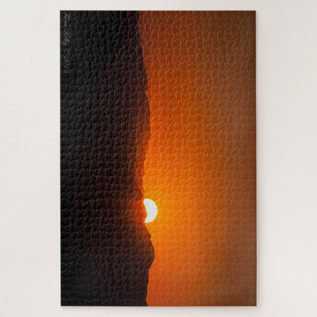 Quebra-cabeça do pôr do sol da Montanha Laranja (Vertical)
