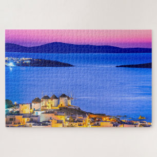 Quebra-cabeça do por do sol de Mykonos