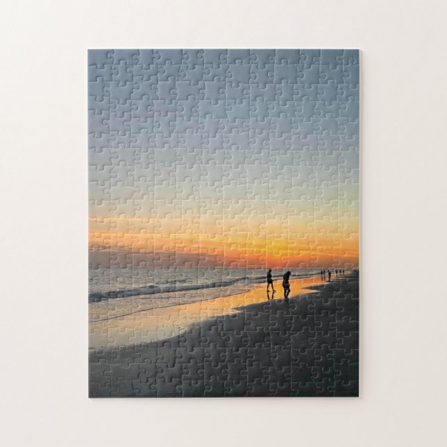 Quebra-cabeça do Pôr do Sol na Praia (Vertical)