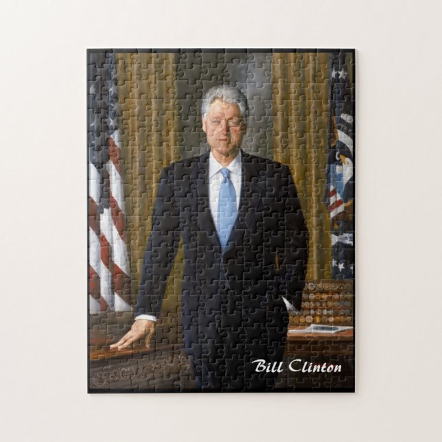 Quebra-cabeça do Presidente Bill Clinton Jigsee (Vertical)