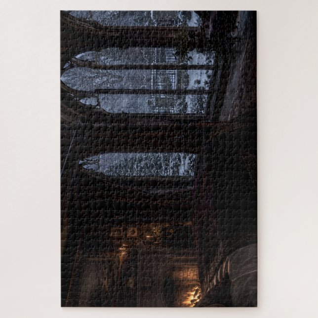 Quebra-cabeça do Quarto de Natal com Neve (Vertical)