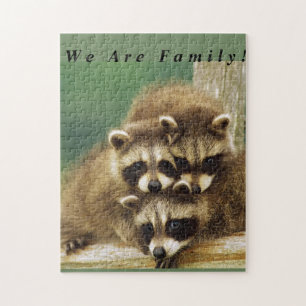 Quebra-cabeça do Racoon da família