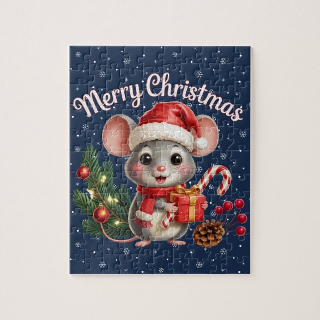 Quebra-cabeça do Rato de Natal (Vertical)