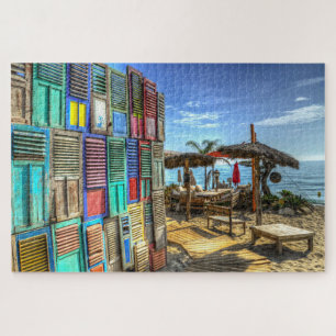quebra-cabeça do restaurante praia