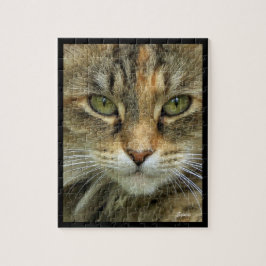Quebra-cabeça do Retrato do Gato Listrado