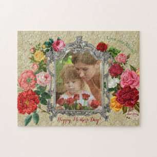 Quebra-cabeça Do rico doce dos rosas do dia das mães quadro