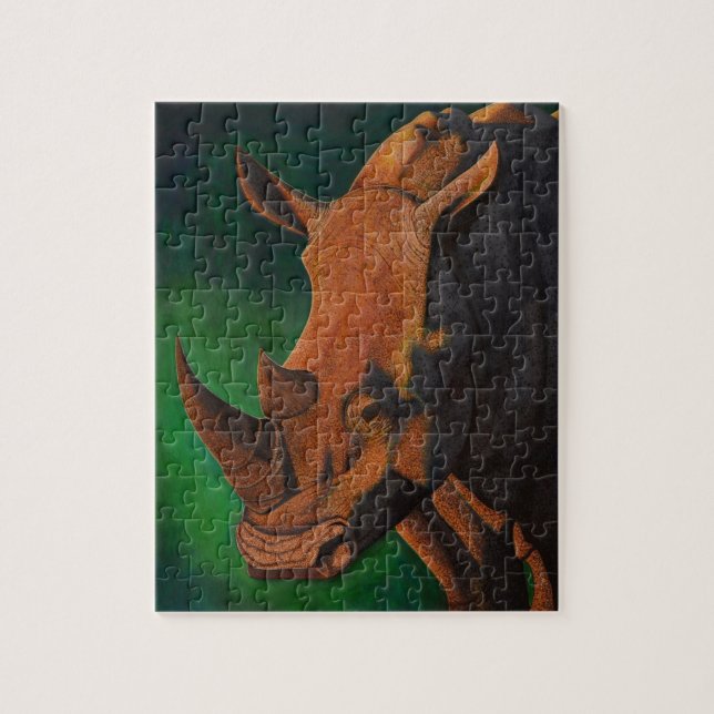 Quebra-cabeça do rinoceronte branco (Vertical)