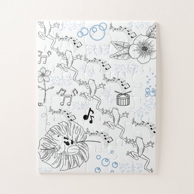 Quebra-cabeça do Sapo do artista (Vertical)