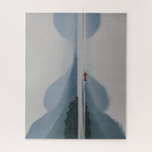 Quebra-cabeça do serrote esloveno - lago Bohinj