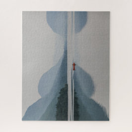 Quebra-cabeça do serrote esloveno - lago Bohinj