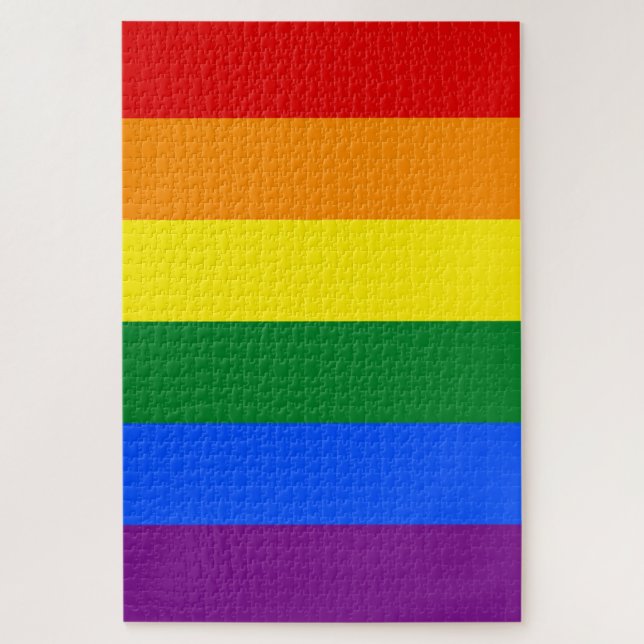 Quebra-cabeça do Sinalizador do Orgulho Arco-Íris (Vertical)